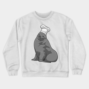 Seal as Cook with Chef hat Crewneck Sweatshirt